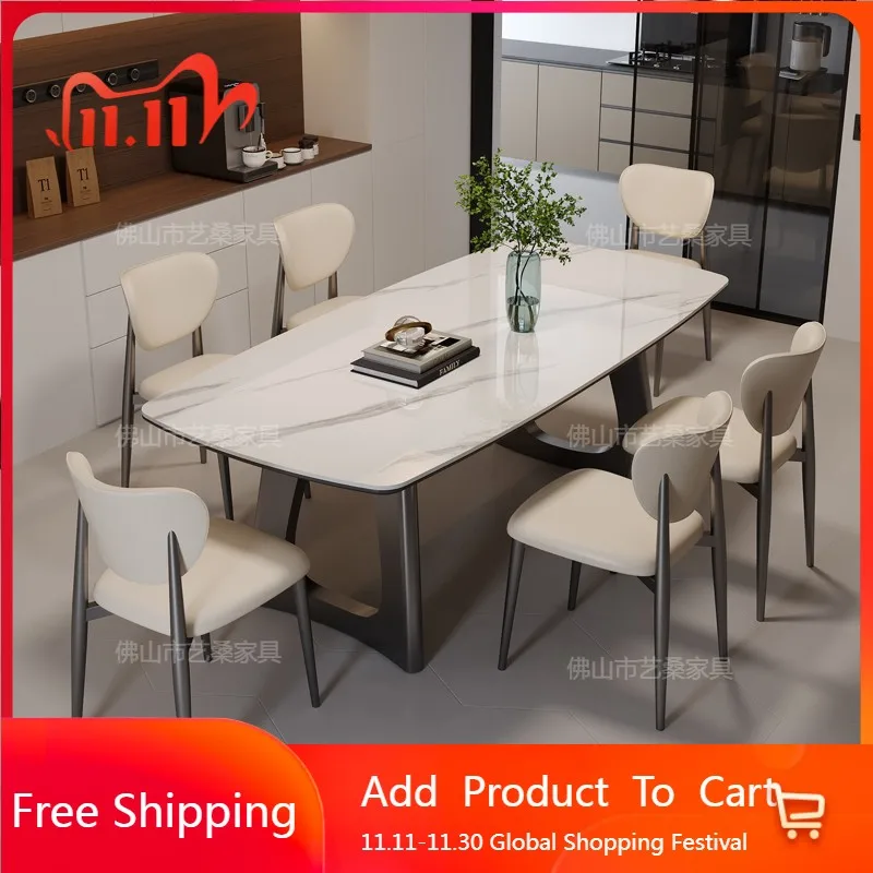 

Kitchen Marble Dining Table Console Salon Balcony Nordic Luxury Dining Table Writing Service Mesas De Comedor Home Furniture