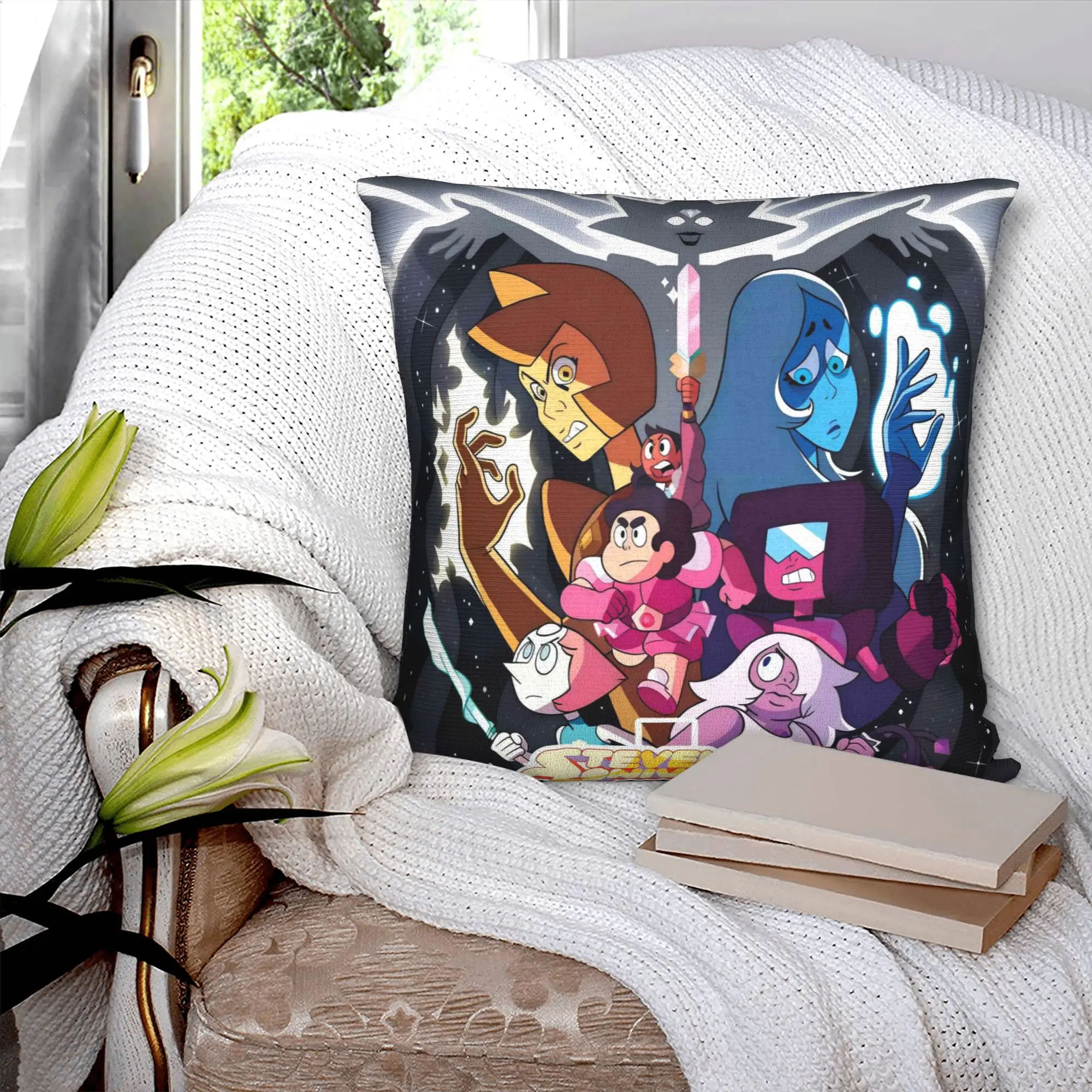 Luxury Steven Universe Cushion Covers 40x40cm Polyester Children Gift Cartoon for Sofa Car Square Pillowcase Home Decor