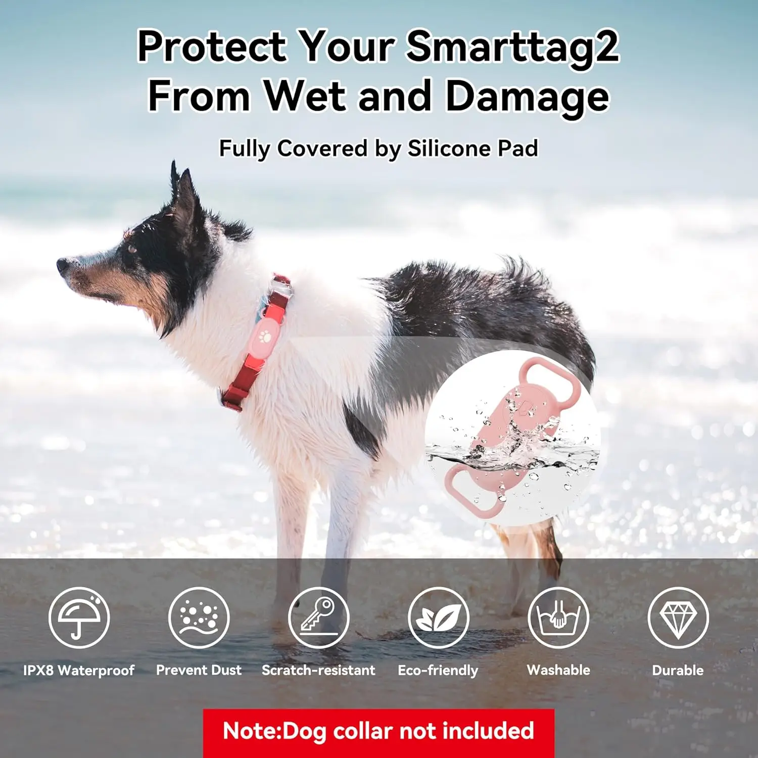 ギャラクシー Smarttag 2 シリコン保護ケース防水ペット首輪ホルダー抗紛失トラッカーカバー Smarttag2 アクセサリー