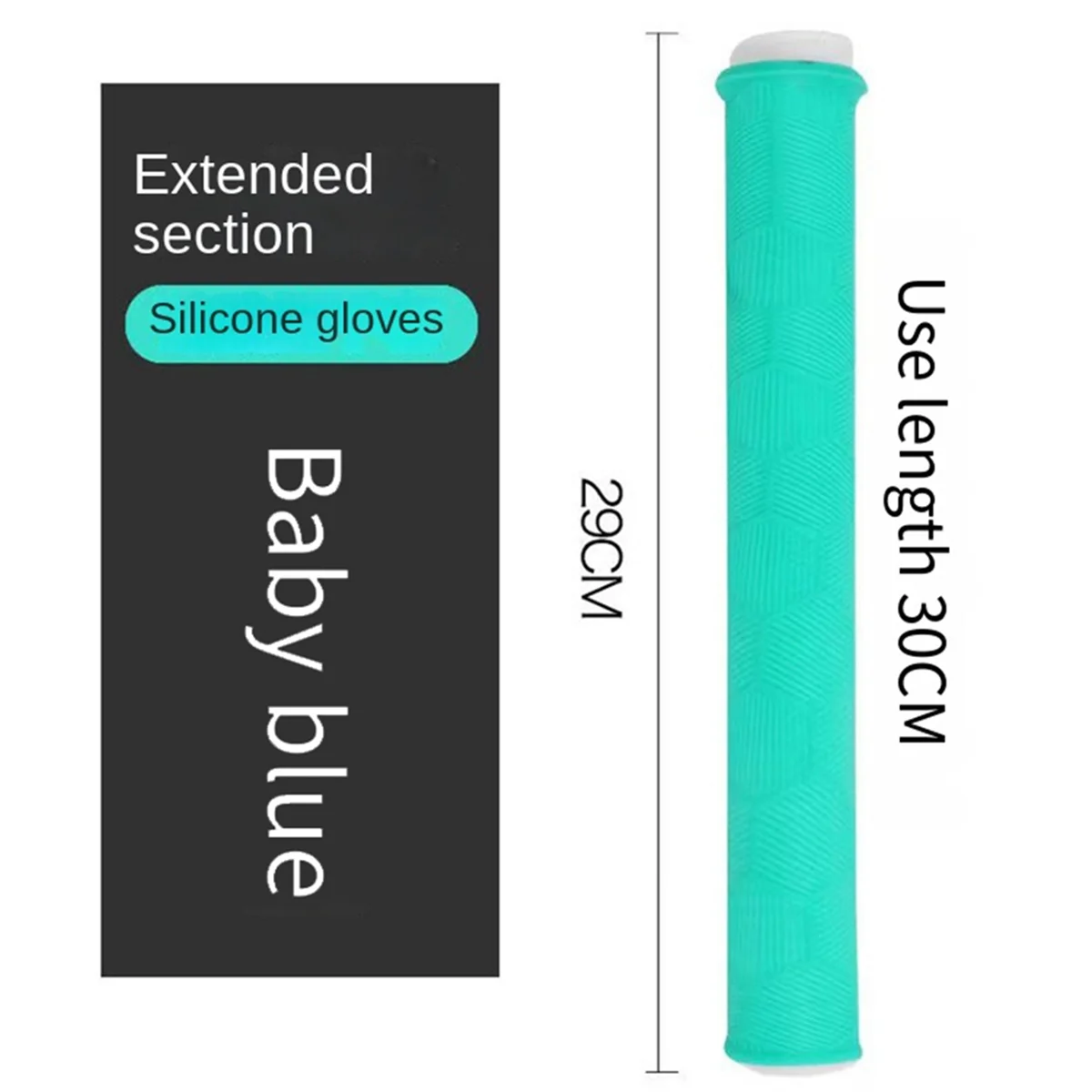 Silicone Handle, Handle Wrap, Sweat-Absorbent Belt, Wear-Resistant and Non-Slip Fishing Rod Handle Wrap Light Blue