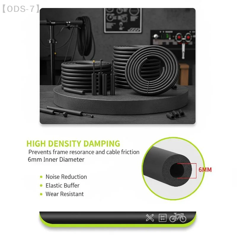 [ODS-7]Bike Frame Cable Housing Damper 6MM Wear-resistant Foam Sleeve Hydraulic Tub Dampener for Outdoor Cycling Upgrade【WO】