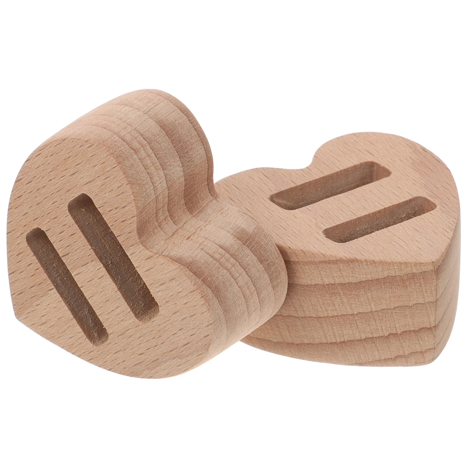 

2pcs Wooden Heart Shaped Ring Display Stand For Engagement Wedding Ring Storage Organizer Jewelry Showcase Rack Lightweight