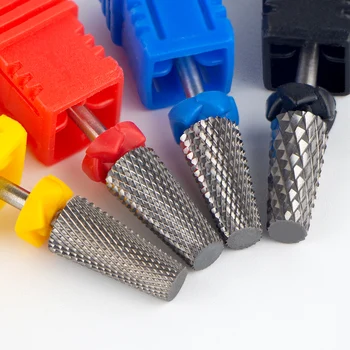 Mèches à ongles 5 en 1, en acier au tungstène, dents croisées, lime de manucure, coupe-ongles en acrylique ou Gel dur, pour enlever le vernis à ongles