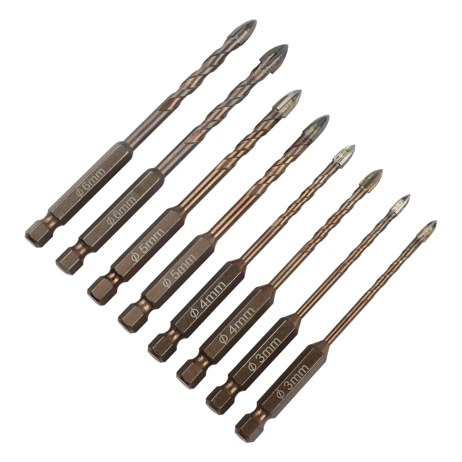 

Набор сверл из 8 шт. для крестообразной шестигранной плитки. Подходит для сверления пластика, дерева, металла и стекла с ручной или электрической дрелью.