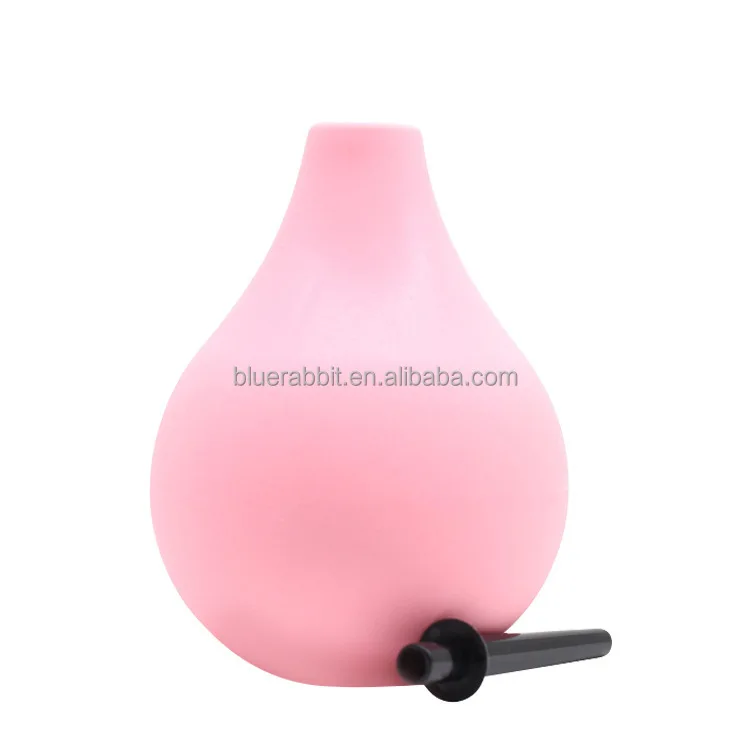 Limpiador anal reutilizable rosa al por mayor de la jeringa vaginal de la bombilla del enema de la ducha 225ml