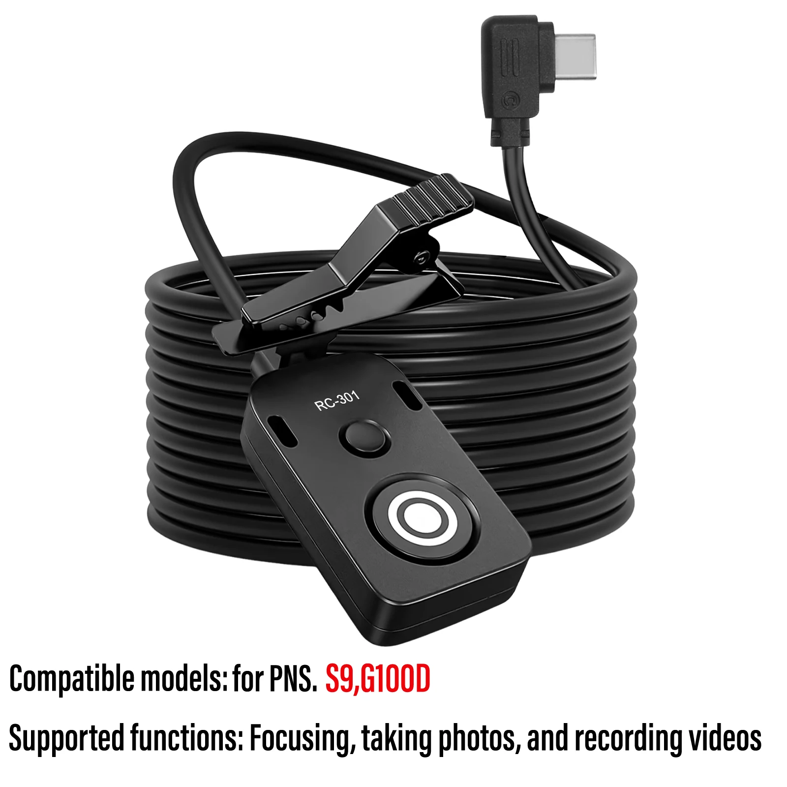 RC301-Type-C para Panasoni Lumix S9,G100D Control remoto disparador Cable de Control remoto accesorios de cámara y vídeo