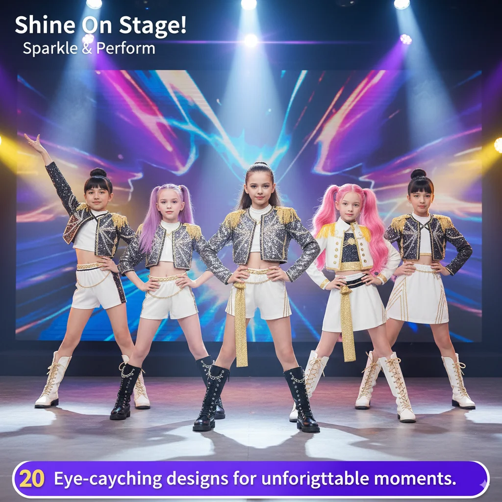 2025 Anime Demons Huntered Cosplay Costume K Pop Huntrix Zoey Mira Rumi Cosplay Golden Black White Kids Girls Halloween Costume