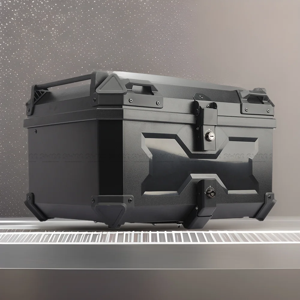 

45L high-strength ABS plastic trunk, motorcycle trunk, storage box, trunk, electric vehicle waterproof and anti-collision