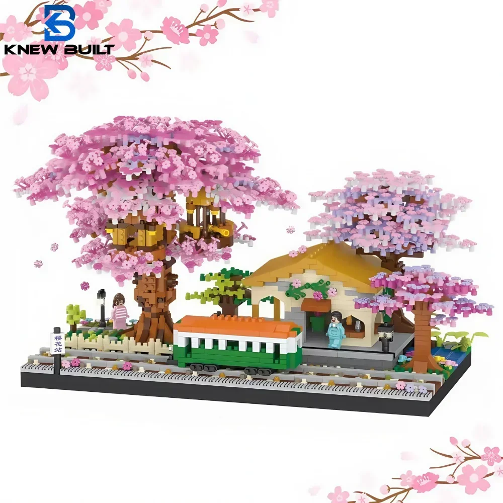 

Romantic Blossom Sakura Tree Micro Mini Building Blocks Toys Perfect Gift Multiple Styles Office & Home Decor Challenging Bricks