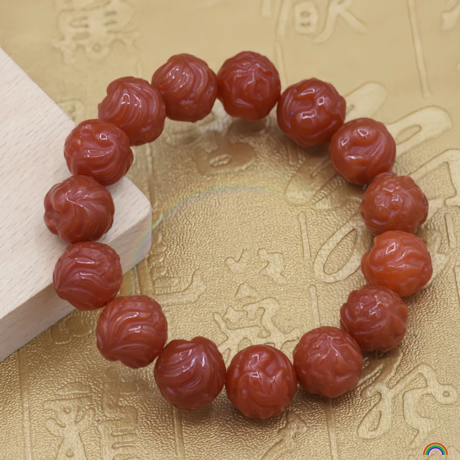 Natural Salt Source Agate Carving Nine Tailed Fox Bracelet Fashion Jade Jewelry Rwbuye Brand Design