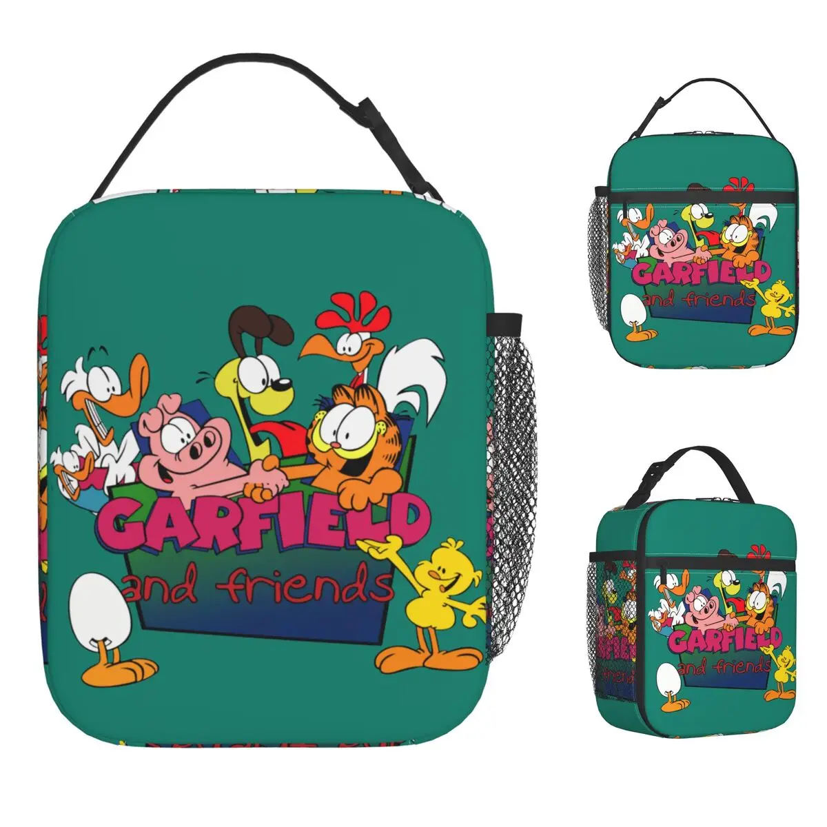 

Garfields And The Friends Insulated Lunch Bags Thermal Bag Reusable Lunch Container Lovely Cat Leakproof Tote Lunch Box