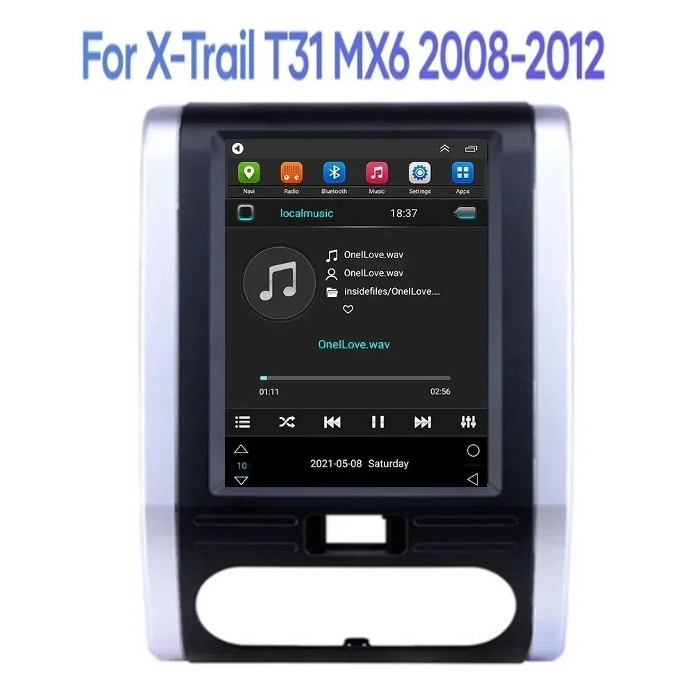 ل تسلا نمط 2 الدين أندرويد 13 راديو السيارة لنيسان X-Trail T31 MX6 2008-2012 الوسائط المتعددة مشغل فيديو نظام تحديد المواقع ستيريو RDS Carplay