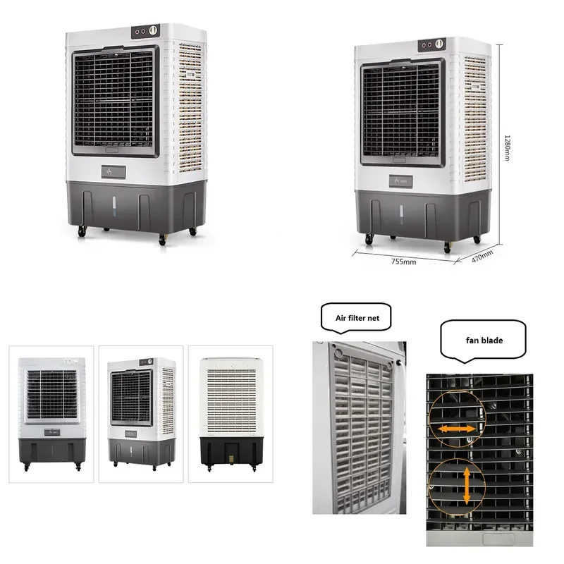 Climatiseur mobile portable pour économie d'énergie industrielle, refroidisseur d'air évaporatif à eau