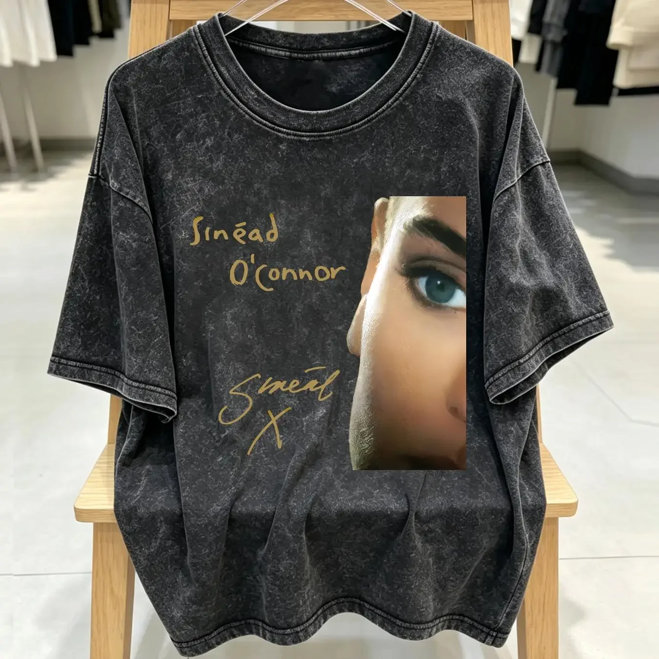 washed T Shirt in memory of Sinead O Connor Black Short sleeve All sizes S 5Xl 1F1113 vintage Washed Stylish Versatile