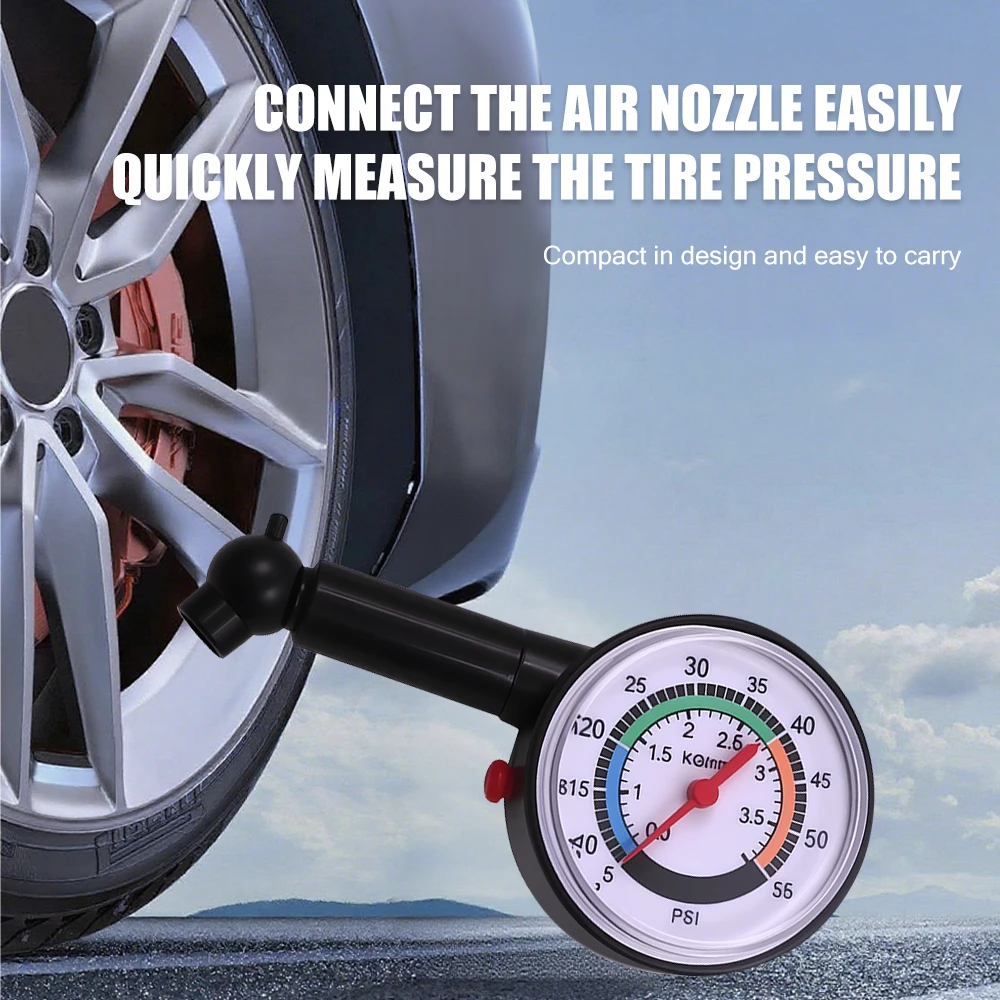 Car Tire Pressure Gauge Tyre Deflation Pointer Auto Tire Inflation Pressure Gauge Measurement High Precision Meter Detector