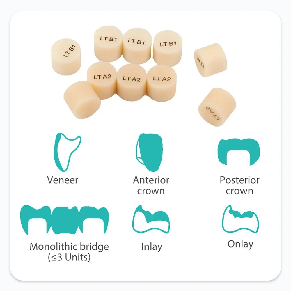 5 sztuk/partia wlewki ceramiczne do szkła prasa dentystyczna dwukrzemianowa litowo HT/LT szklana wlewka ceramiczna do laboratorium wyciskarka z