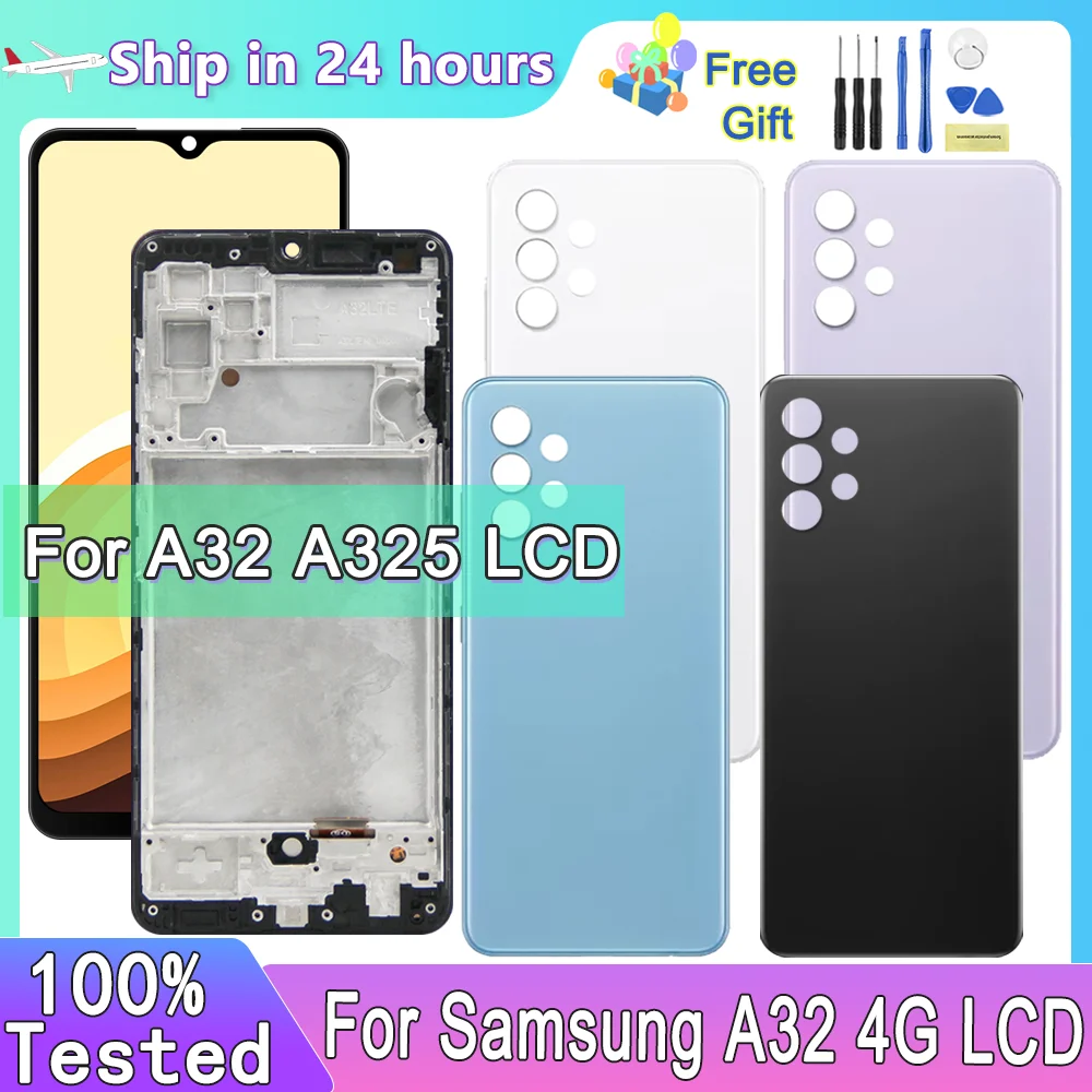 

A32 4G Tested For Samsung Galaxy A32 4G A325 LCD Display A325F SM-A325M SM-A325F/DS Touch Screen Digitizer Assembly Replacement