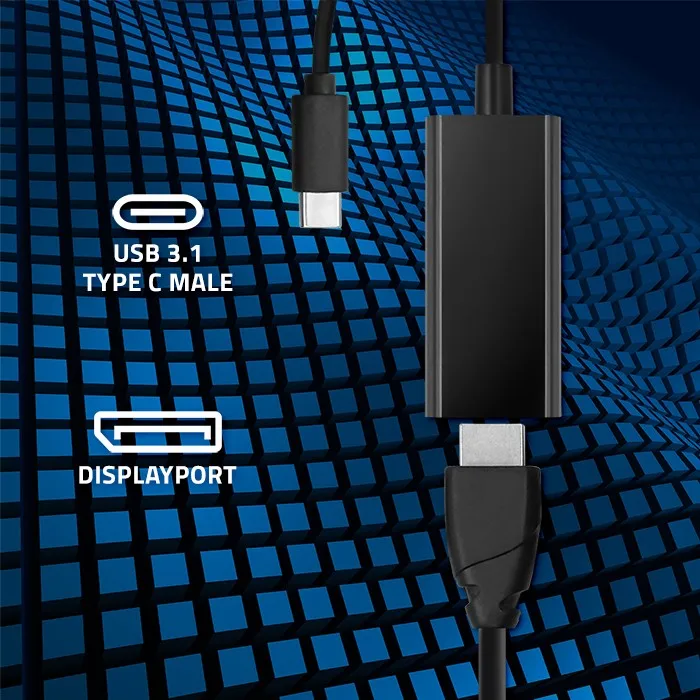 Qoltec USB-C 3.1-adapter | DisplayPort | 4K | MHL