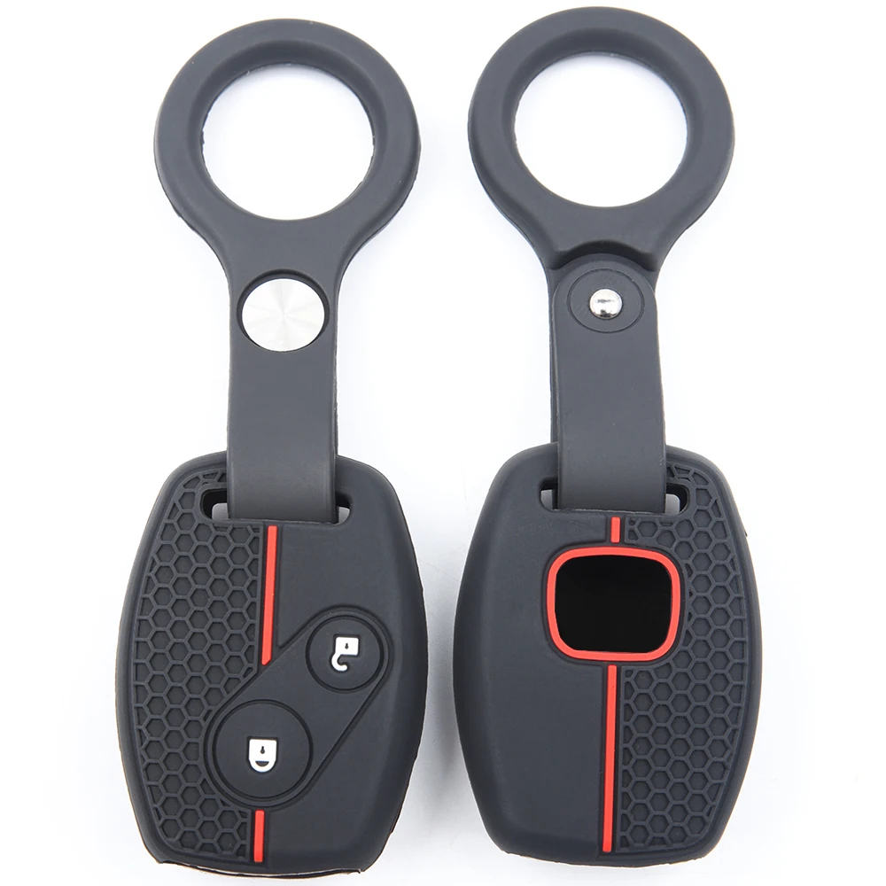 For Honda Jazz FRV Accord Civic CR V 2008 Crz Insight Fit SRV Chord 7 Gr8 150 R Silicone Remote Fob Holder Lanyard Key Ring