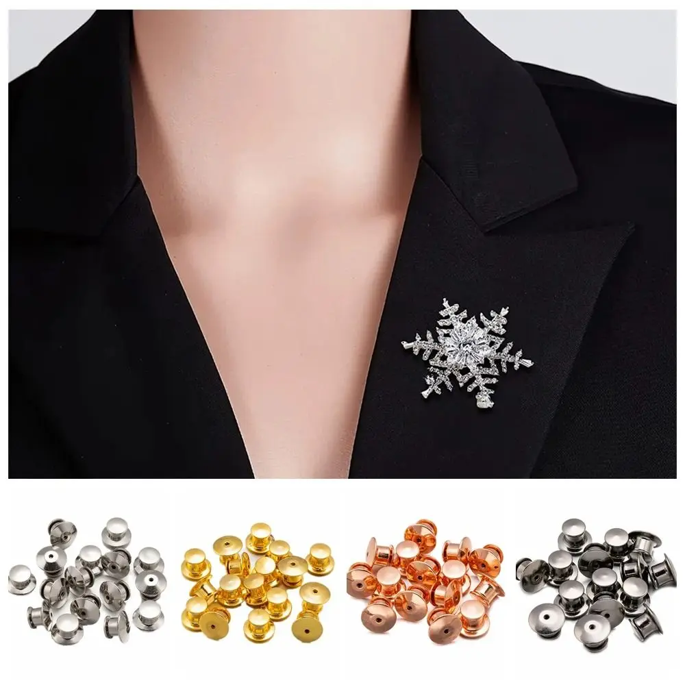 

80Pcs Wear Resistant Locking Pin Backs Fashion Sturdy Pin Locks Keeper Clasp Jewelry Decoration DIY Pin Accessories Brooch Base