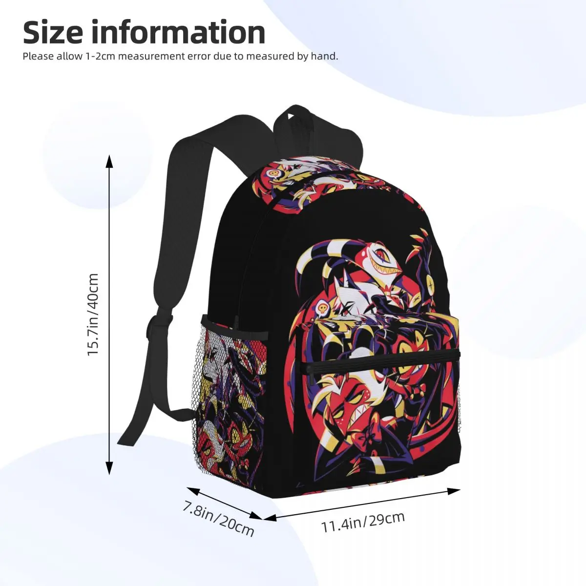 Helluva Boss Loona Ransel Pelajar Tas Sekolah Tas Travel Hiking untuk Pria Wanita Tas Buku Fashion Tas Bahu