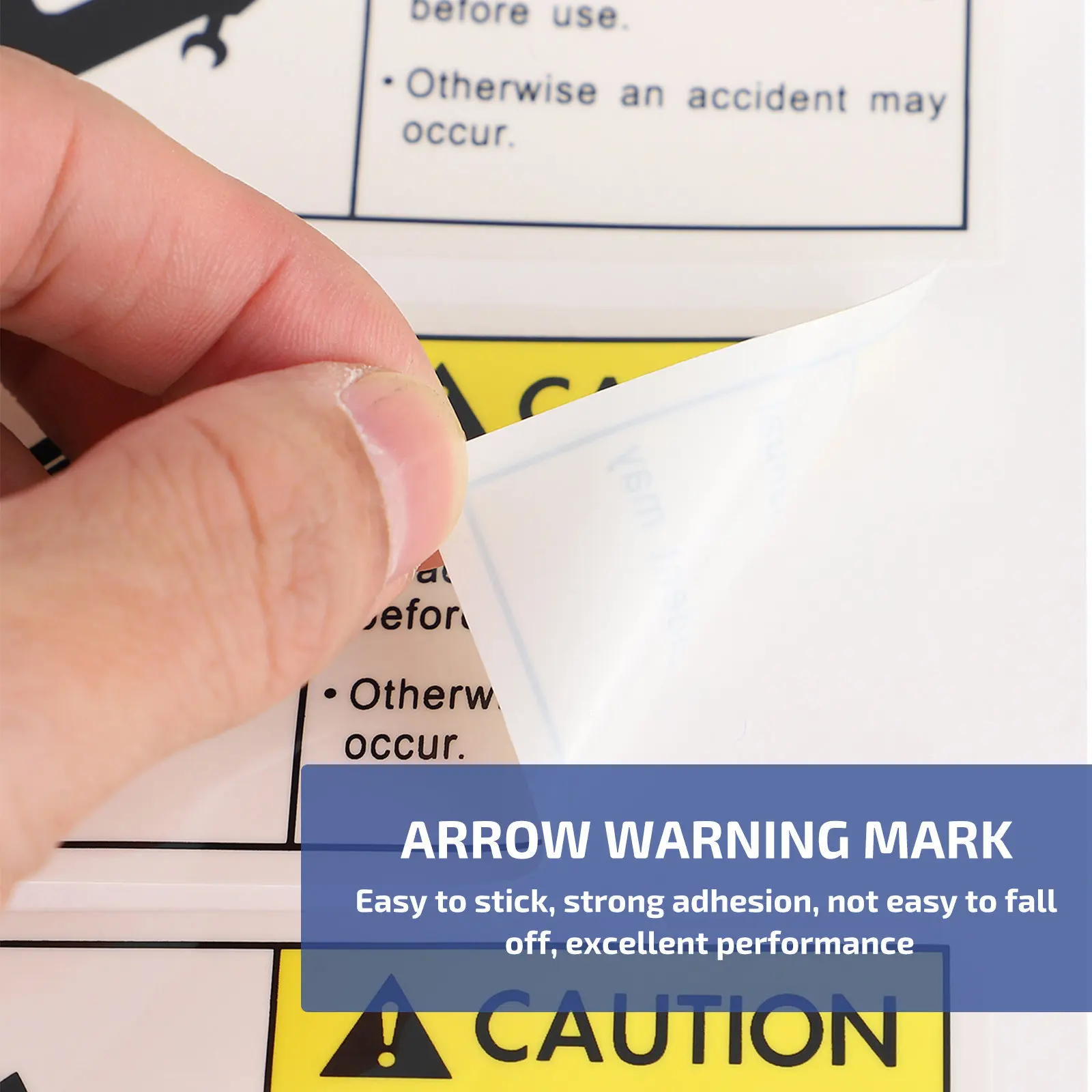 

5Pcs Safety Warning Sign Sticker Easy to Stick Caution Reading Instructions Decal for Equipment Warning Signs in Community