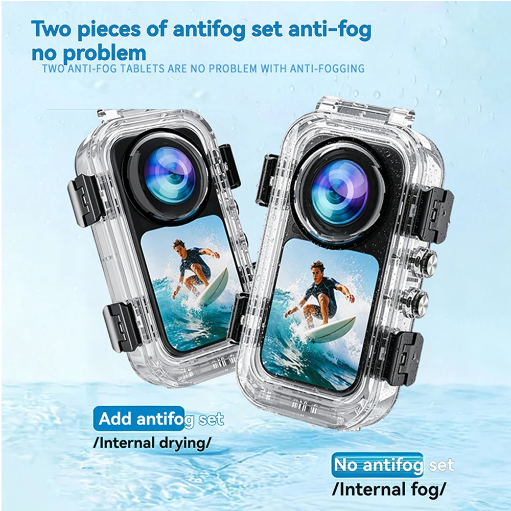 60M Waterproof Dive Housing Case Cover Shell With Magnetic Quick-Releases For Insta360 X6 Camera Underwater Camera Accessories