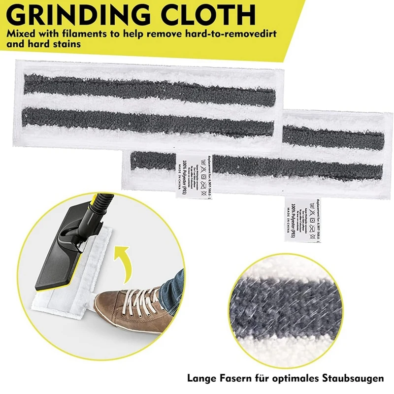 A86I-スチームクリーナーアクセサリーセット ケルヒャースチームクリーナー Easyfix SC 2、SC 3、SC 4、SC 5 モップクロスブラシノズル用