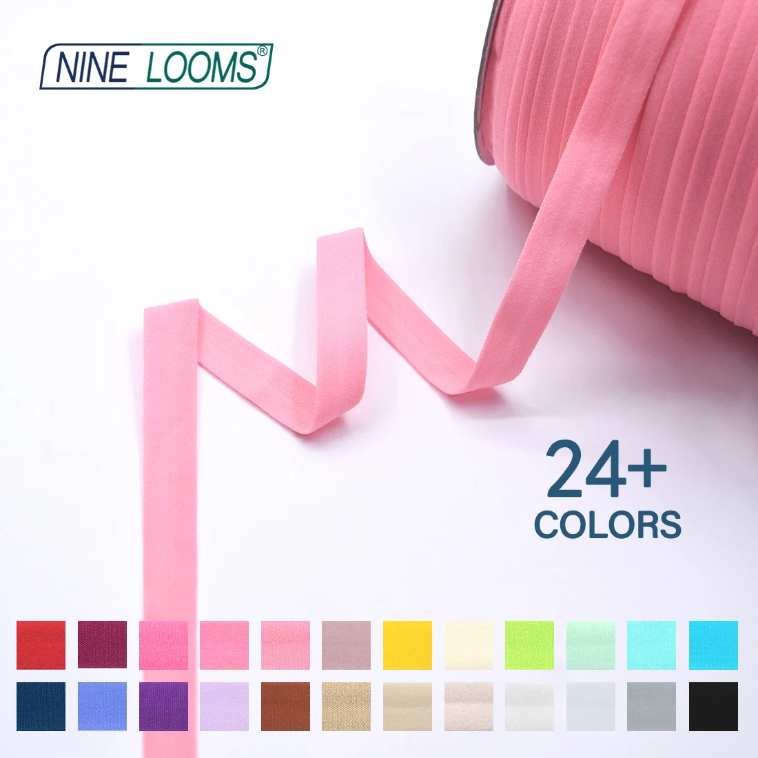 NINE LOOMS Matte Fold Over Elastic FOE 5/8