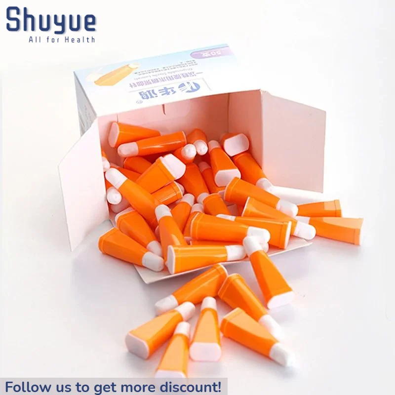 100Pcs Auto retraction Needle Disposable Blood Collection Peripheral Prick Blood Sample Bloodletting Sterile Painless Lancets