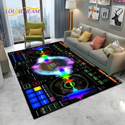 Cartoon DJ Music Screen Keyboard 3D Carpet Rug for Home Living Room Bedroom Sofa Doormat Decor,Child Area Rug Non-slip Floor Mat