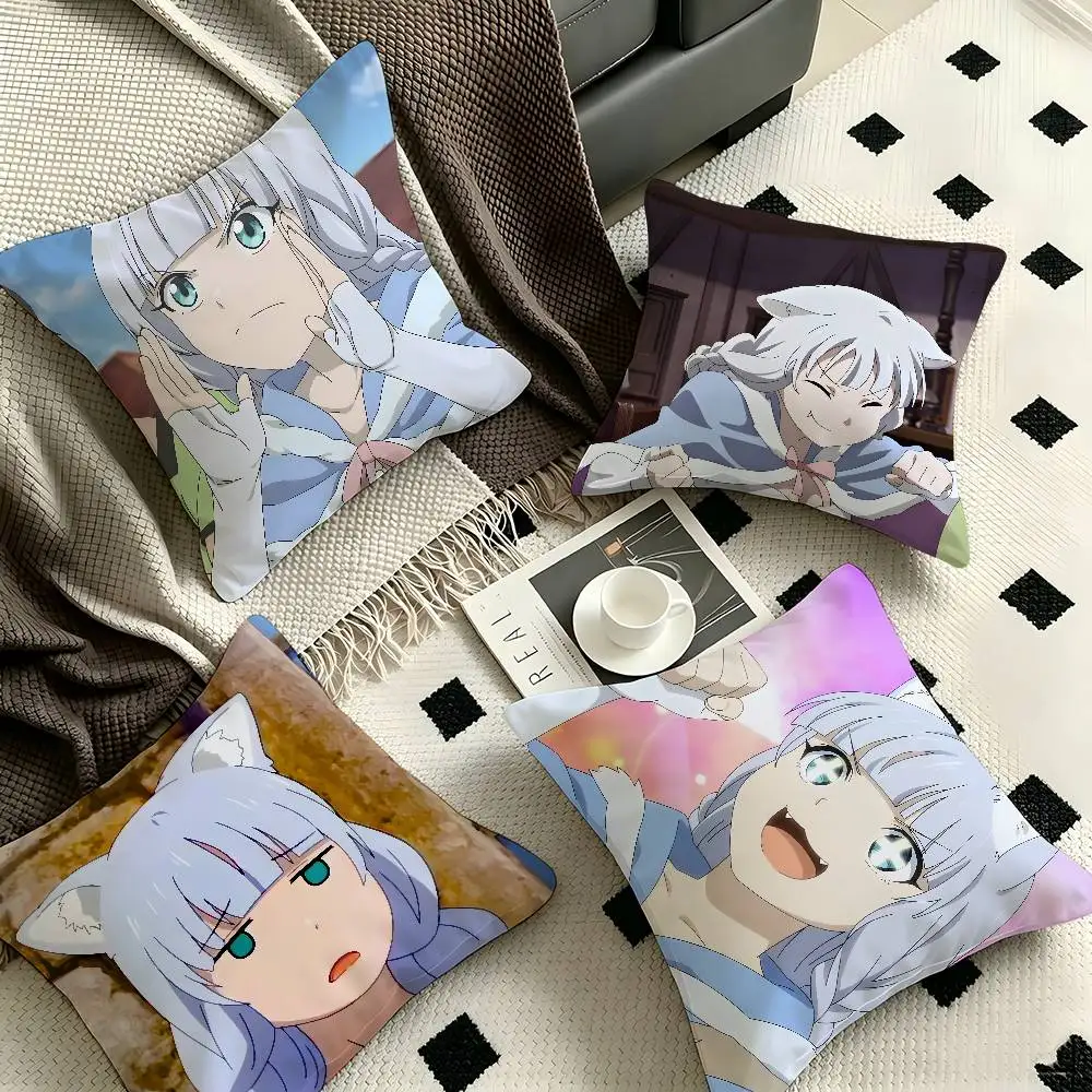 1pc Shigure Kemono Michi Rise Up Pillow Case Fashion Square Pillowcase Bedroom Sofa Room Ins Decoration Leisure