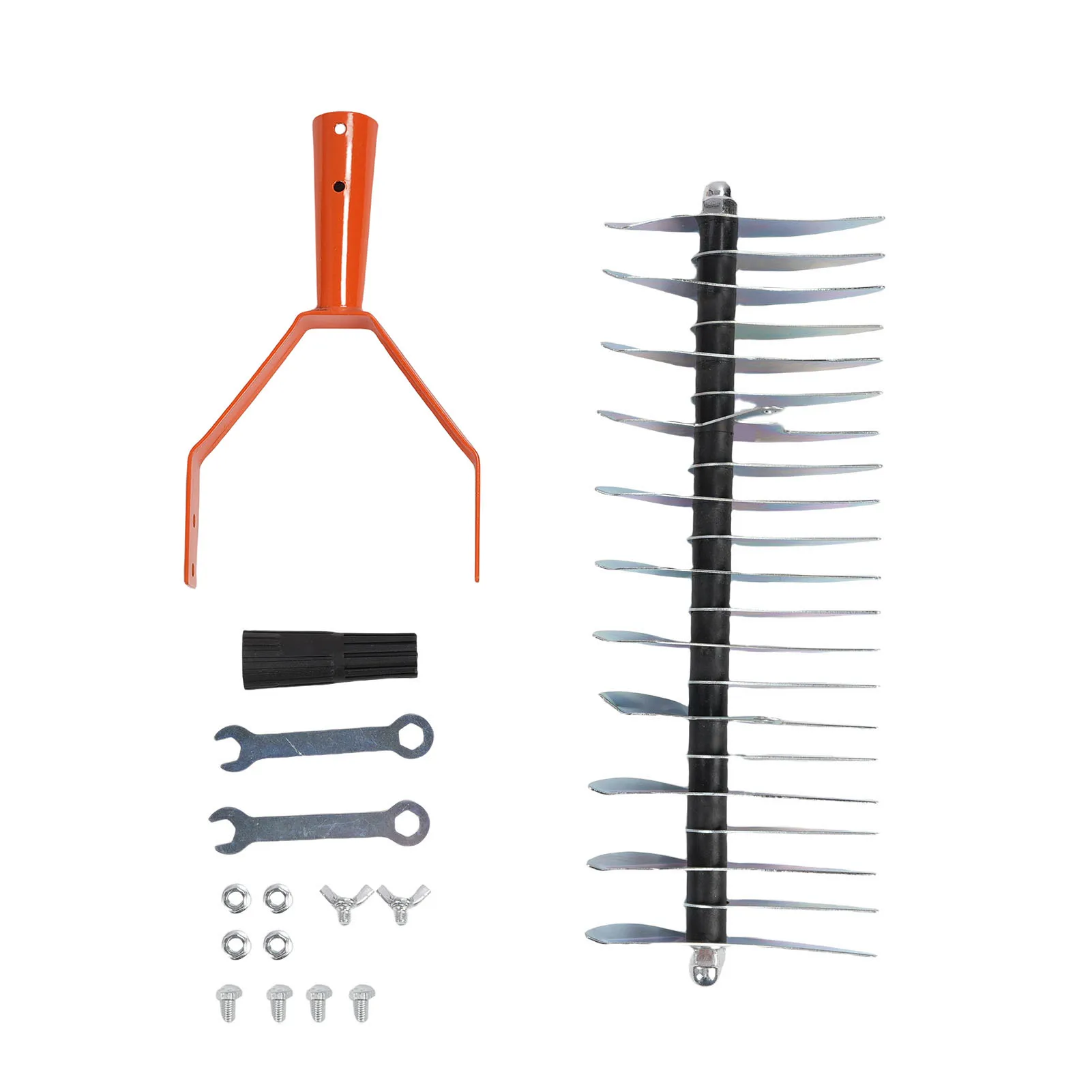 

Grass Grooming Rake Thatch Rake Ergonomic Design 3 Section Pole Handle Multifunctional Detachable Wide Head Grass Grooming Rake