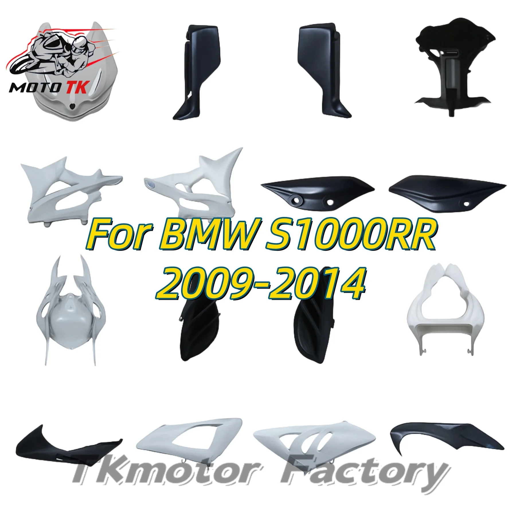 Bodywork Plastic parts For S1000RR 2009-2010-2012-2013-2014 S1000 RR 09-14 Unpainted Fairing Components Pack left and right