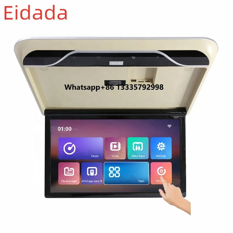 

19"inch 8 Core Android 13 Car 8K IPS Built in Speaker FHD Input Car Video LCD Touch Screen Multimedia MP5 Player