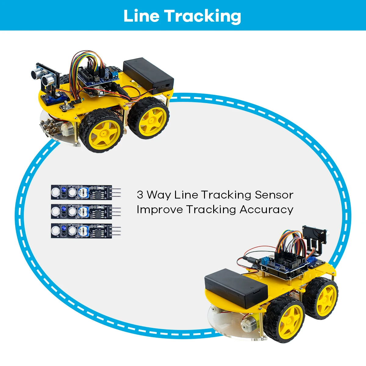 LAFVIN スマートカーキット LAFVIN Robot Car Kit for Arduino for UNO R3 Programming Project