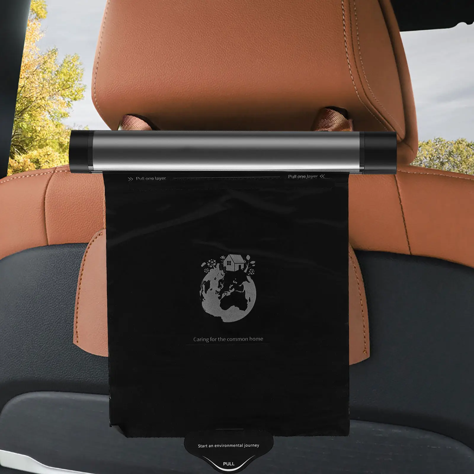 2 Rolls Disposable Car Trash Bag Hanging Auto Garbage Bag Thick Sturdy Pe Material Car Storage Outdoor Travel Vomit Bags