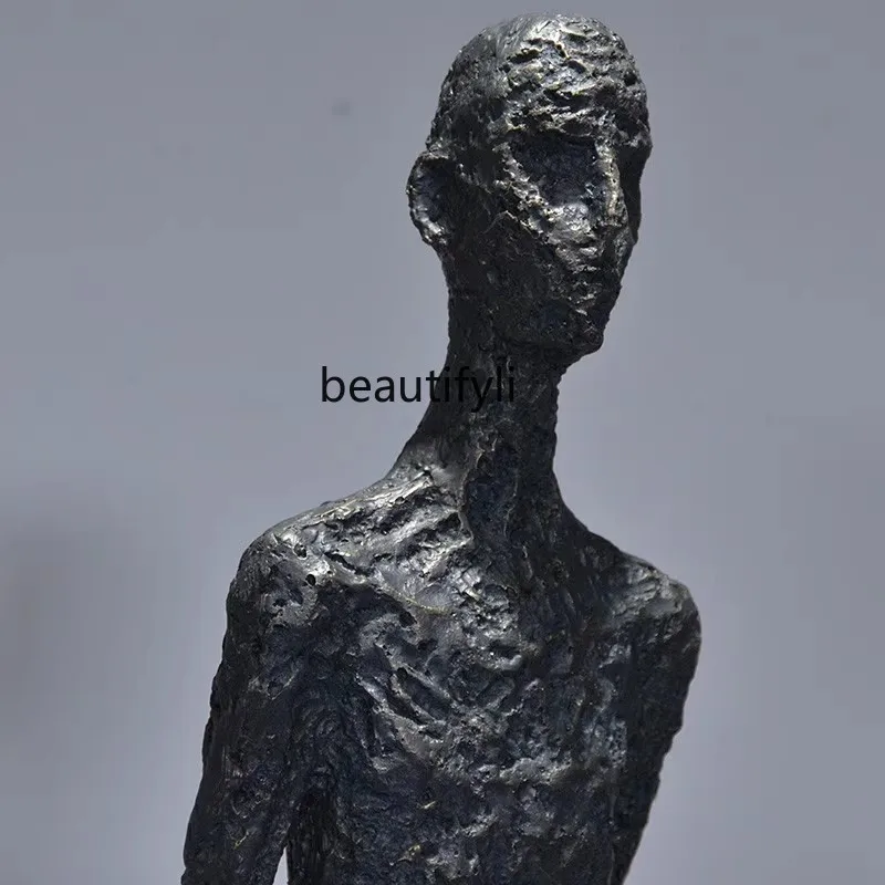 Hotel Clubhouse Floor Figure Sculpture Walking Man Public Space Soft Decoration Art