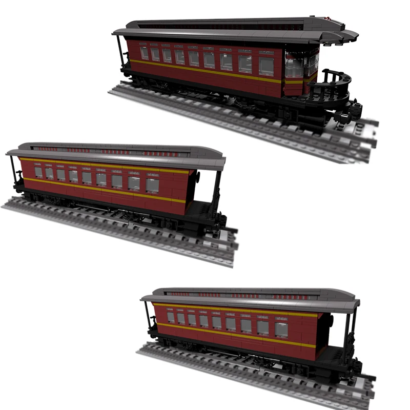 Pacífico observação passageiro jantar carro modelo trem acessórios cidade veículo moc blocos de construção tijolos exibição presente