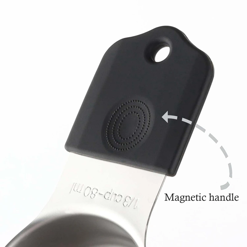 Magnetic Measuring Cups Set Stainless Steel Heavy Duty Metal Measuring Cups For Dry And Liquid Ingredients