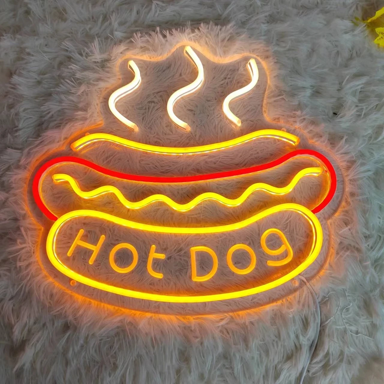 Hamburger Neon Sign LED Night Light para Resraurant Publicidade Neon Night Light para Home Bar Beer Window Shop Decoração do quarto