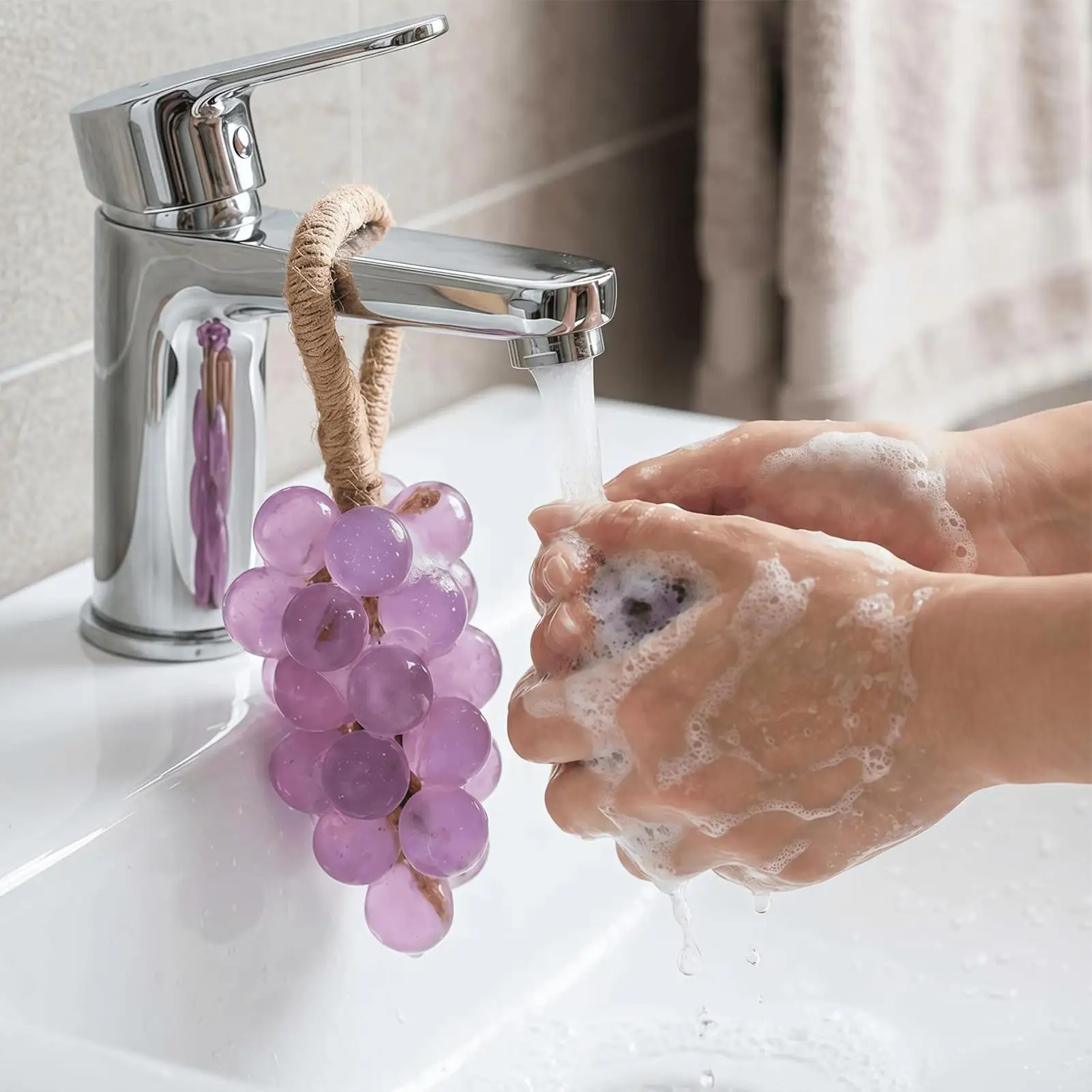 

Набор для изготовления мыла своими руками: форма для мыла в виде винограда, легко извлекаемая, пищевая, с джутовым шнуром, для Дня матери, Дня учителя, дней рождения