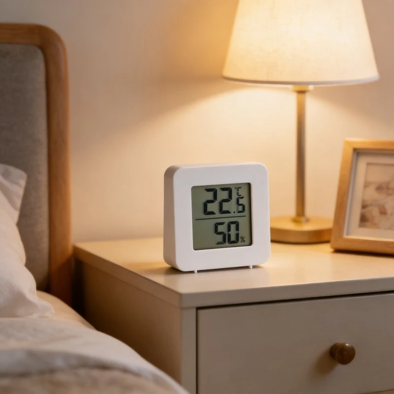 Indoor Mini Temperature and Humidity Meter Bedroom Temperature Meter Portable Electronic Digital Display Humidity and Tempera
