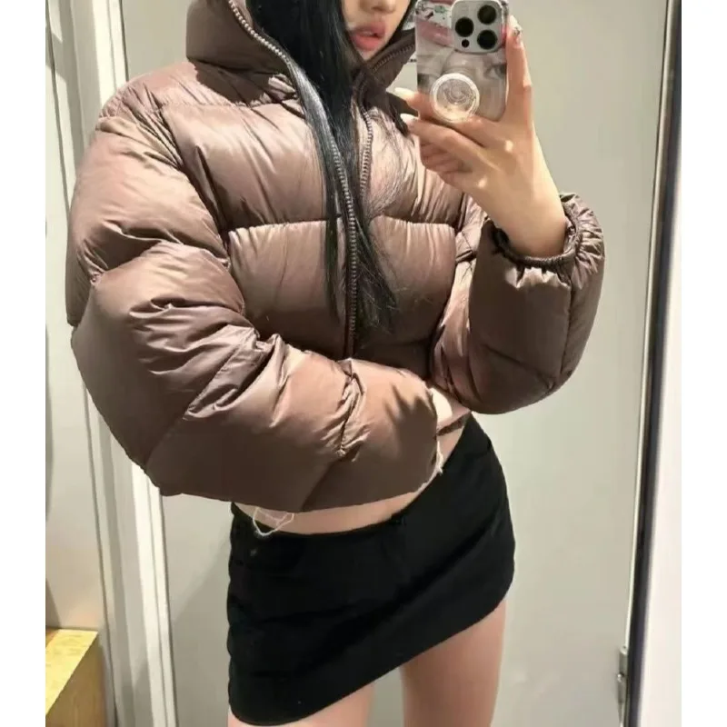 

2025 Short Women's Winter Down Cotton Clothes Stand-up Collar Bread Clothes Cotton Clothes Jacket Thickened To Keep Warm