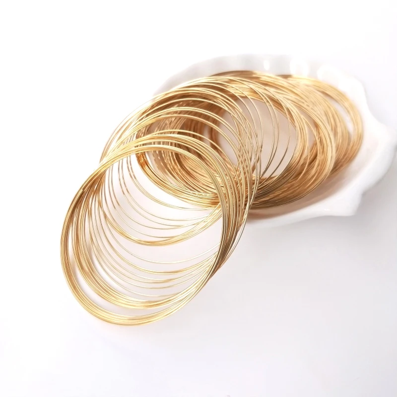 2 Pieces 50turns  Memory Stainless Steel Wire Spring Gold Plating  DIY Handmade Fashion Jewelry Connection Accessories Materials