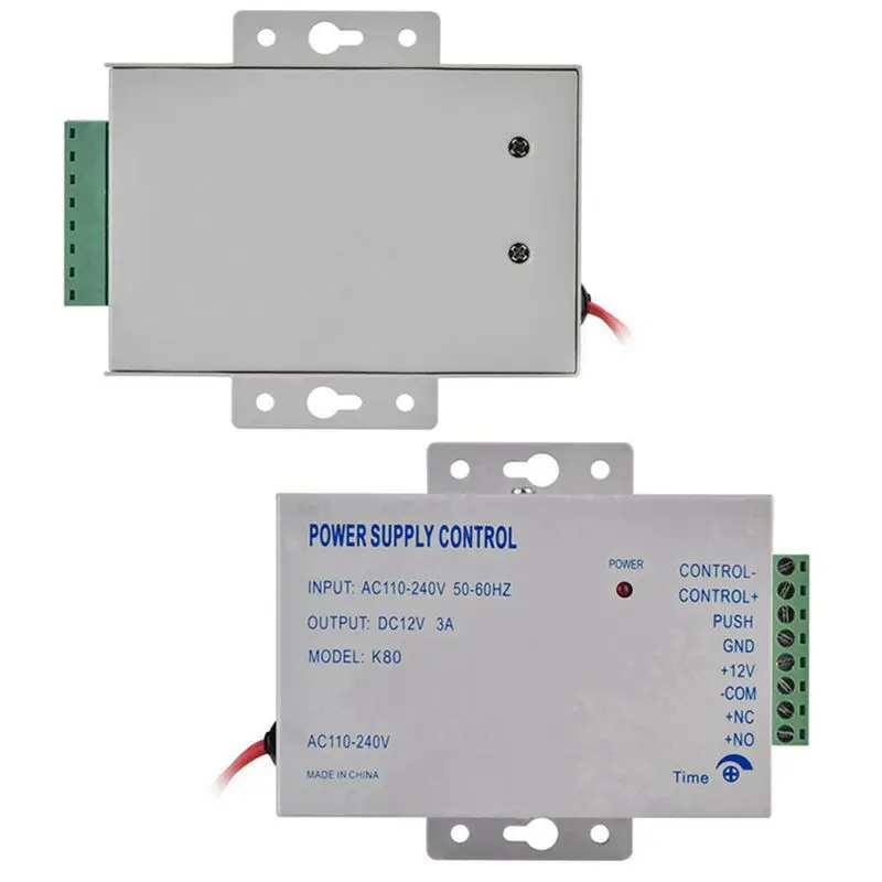 5X K80 Door Access System Electric Power Supply Control DC 12V 3A Miniature Power/Electric Lock Power