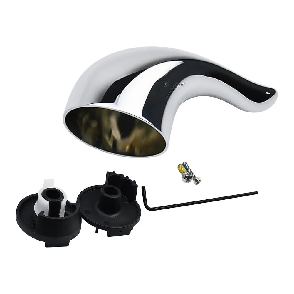 Shower Handle Replacement Kit for Standard Faucet Valves Includes 10cm Alloy Lever Chrome Finish and Full Accessories
