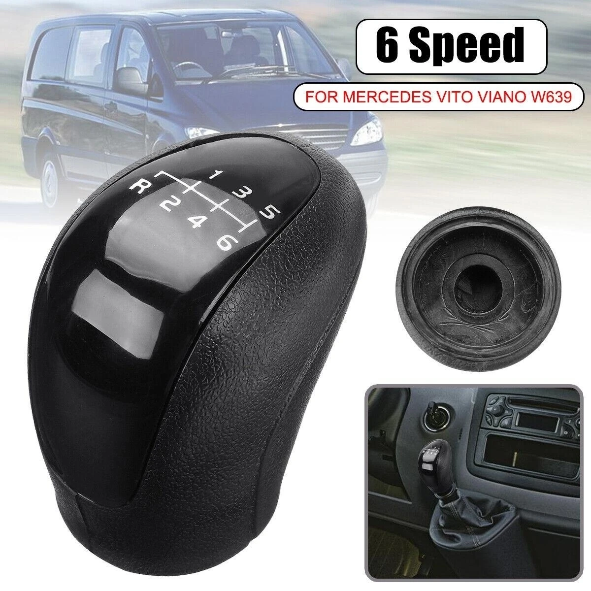 6 Speed Gear Stick Shift Knob For Mercedes Benz Vito Viano Sprinter W639