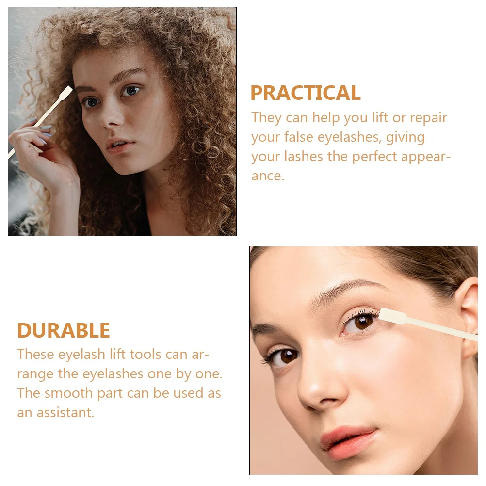 Outils de levage de cils, bâtons de levage de greffage professionnels pour la réparation des faux cils, recourbage et séparation des cils efficaces, 50 pièces