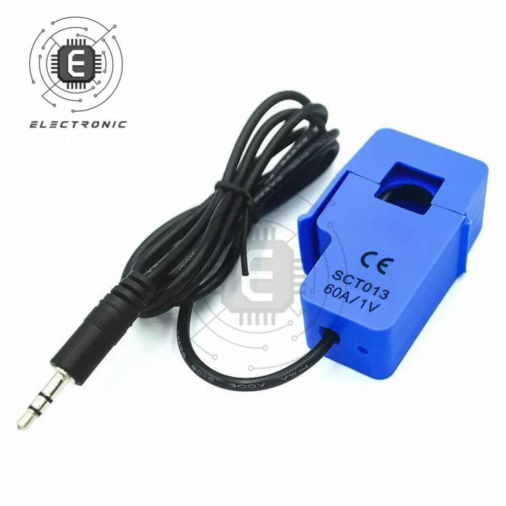 SCT-013 0-100A Transformator Arus Buka-Tutup SCT013 Sensor Arus AC Non-invasif Transformator Arus Inti Terpisah
